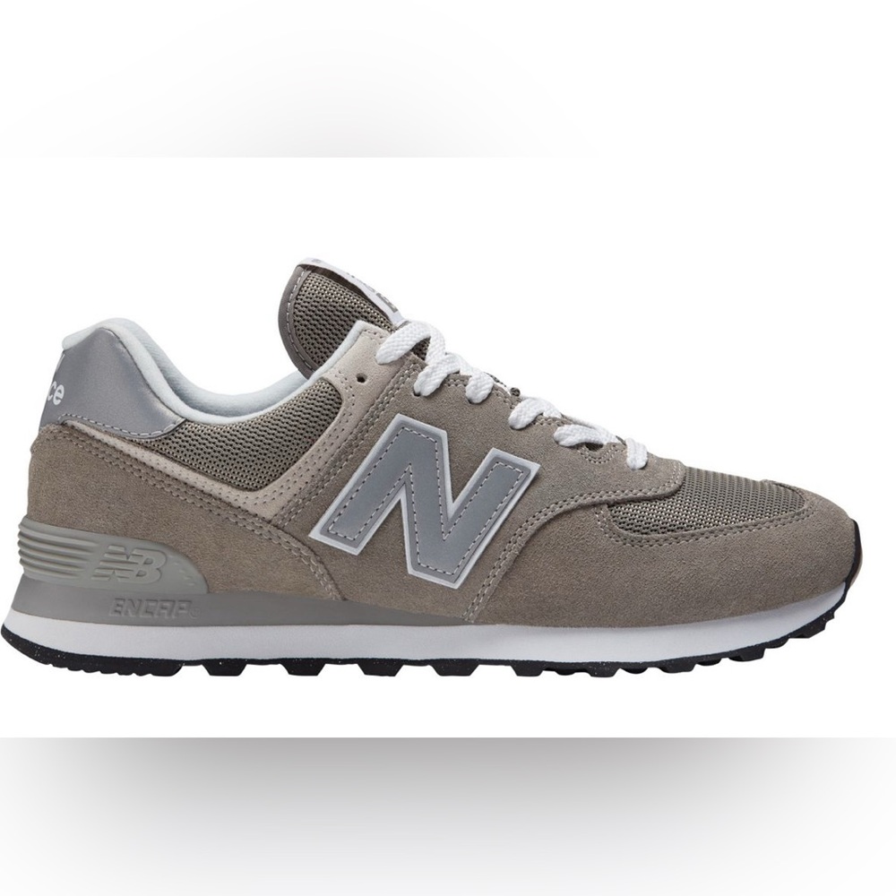 New Balance Taupe and Silver Sneakers